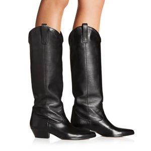 NEW Tamara Mellon Legend 35 Nappa Leather Cowboy Western Point Toe Boots 38
